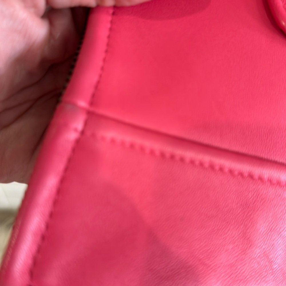 Pink Leather Jacket Dana Buchanan Rosy Pink Vintage Size Large - Picture 11 of 16